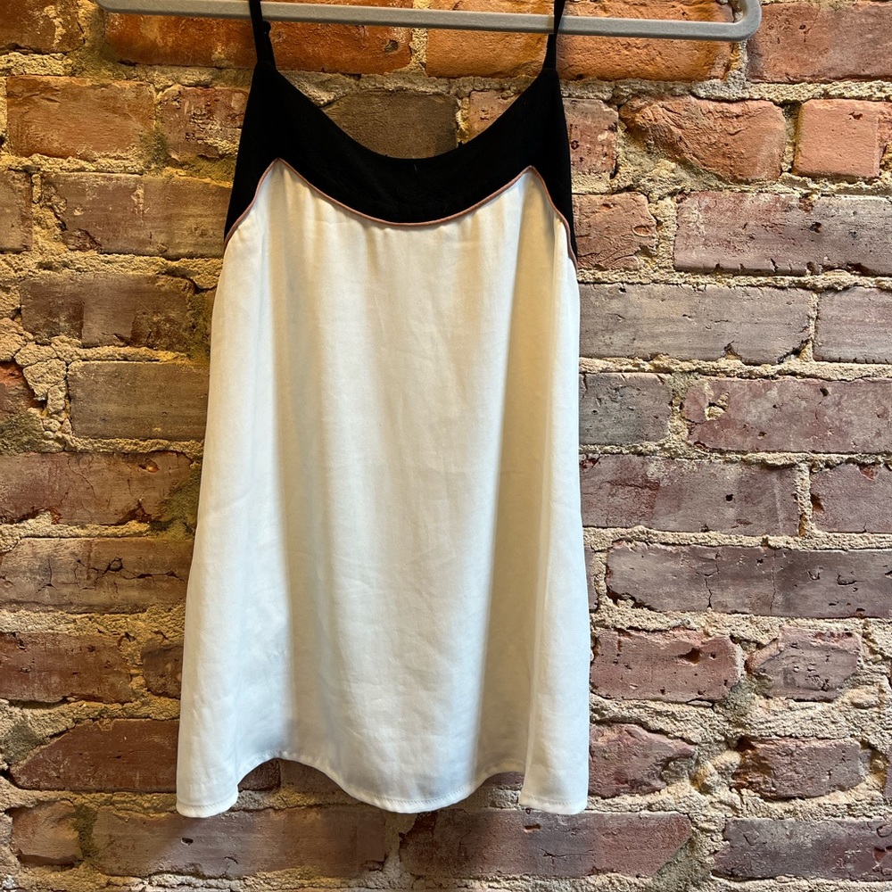 LOFT|CREAM&BLACK|TANK TOP|XS